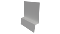Планка стартовая фальц 135x30x55 мм, 9003 сигнальный белый глянцевый