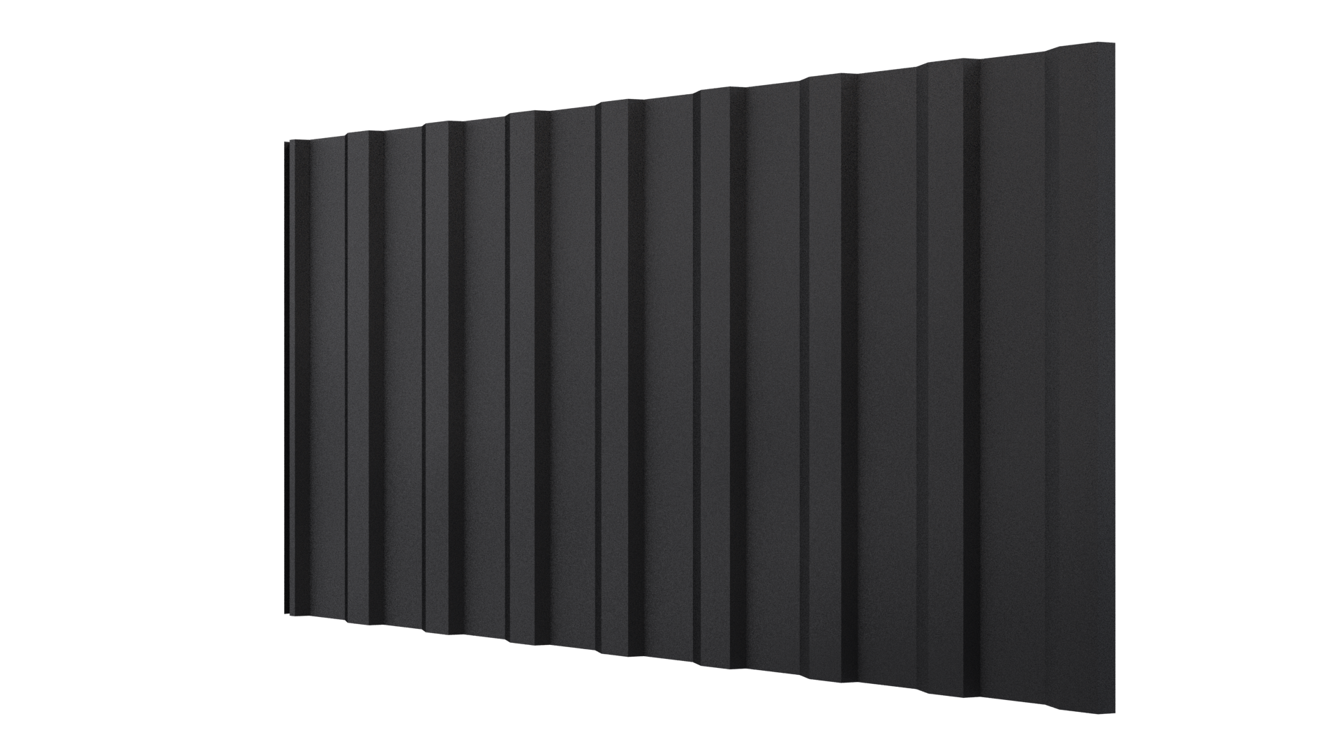 Профнастил С20R 1150/1100x0,5 мм, 9005 черный янтарь матовый