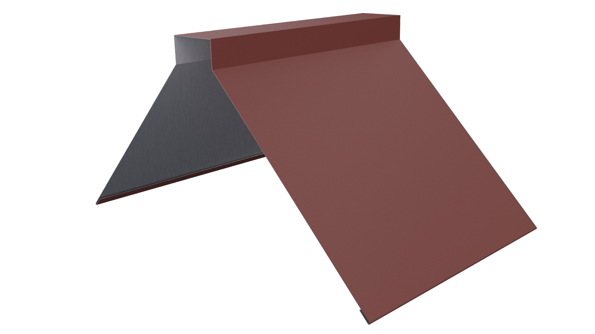 Конёк фигурный 190x190x2000 мм, 3009 оксид красный глянцевый