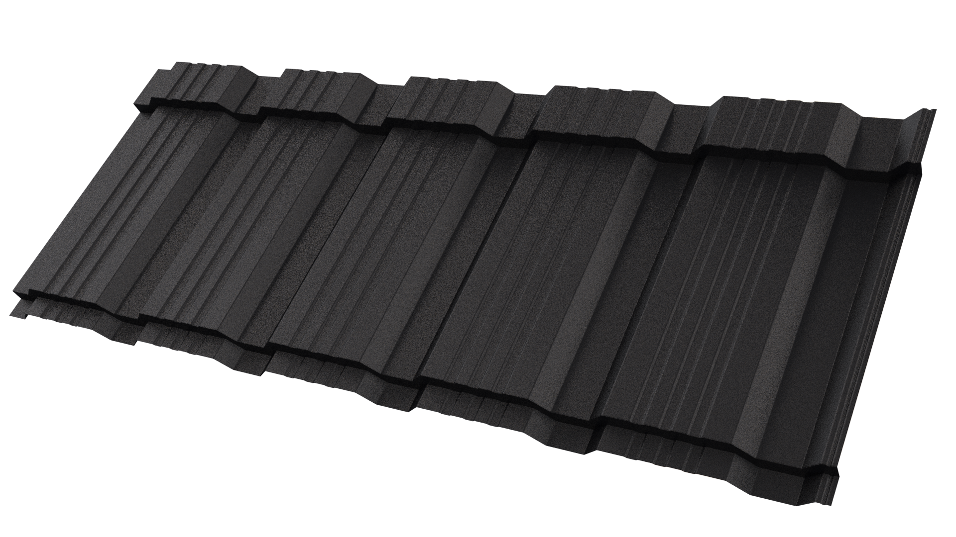 Металлочерепица Каскад 1195/1130x0,5 мм, 9005 черный янтарь матовый