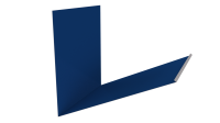 Планка примыкания верхняя к трубе фальц 250x210 мм, 5005 сигнальный синий глянцевый