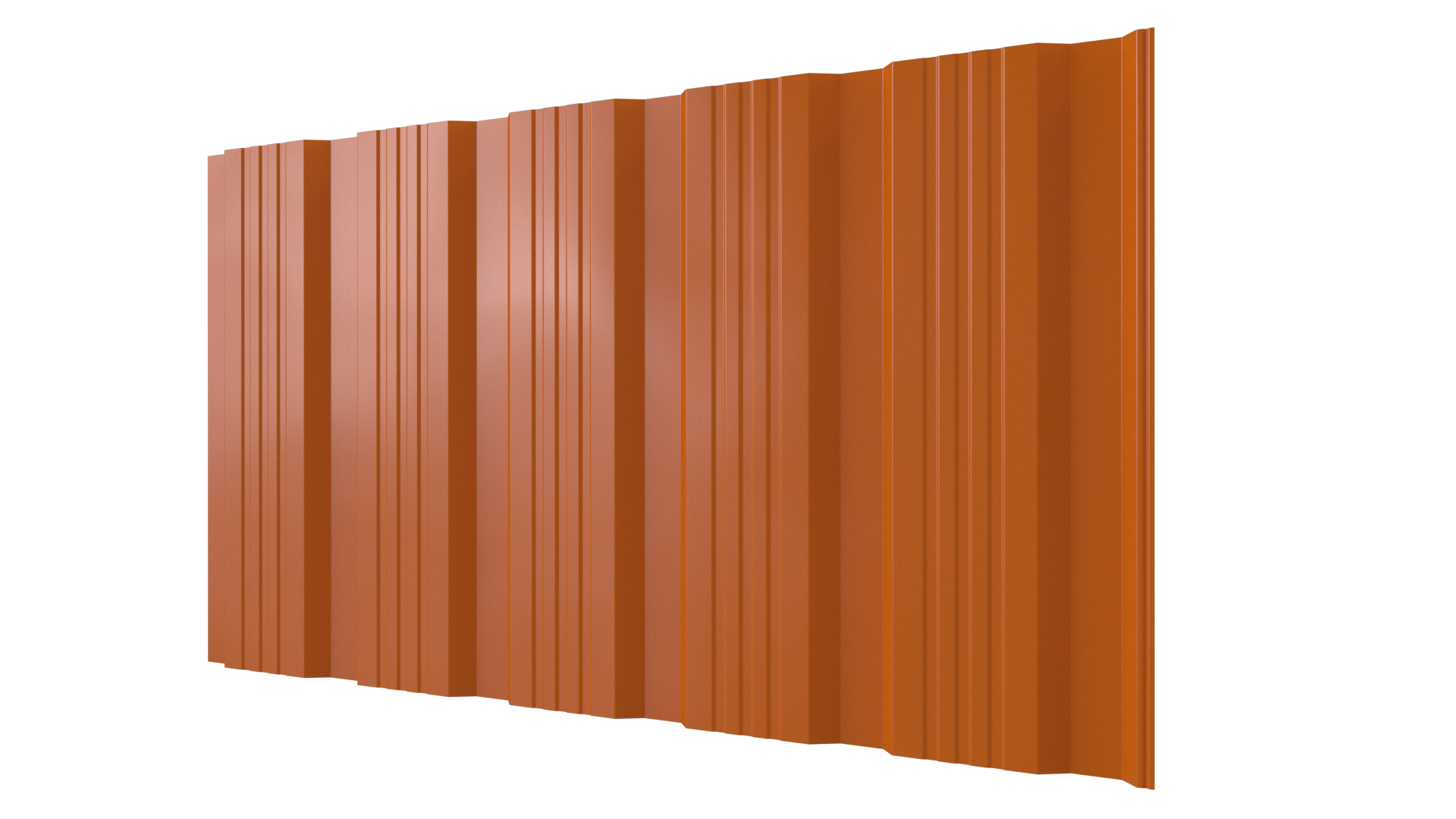 Профнастил К20 1195/1130x0,5 мм, 2011 насыщенный оранжевый глянцевый