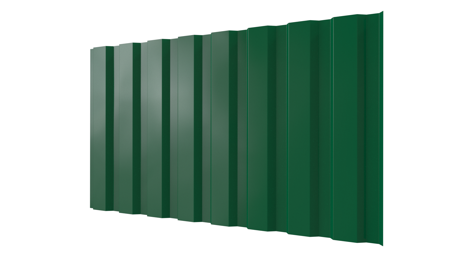 Профнастил С20A 1150/1100x0,4 мм эконом, 6029 мятно-зеленый глянцевый