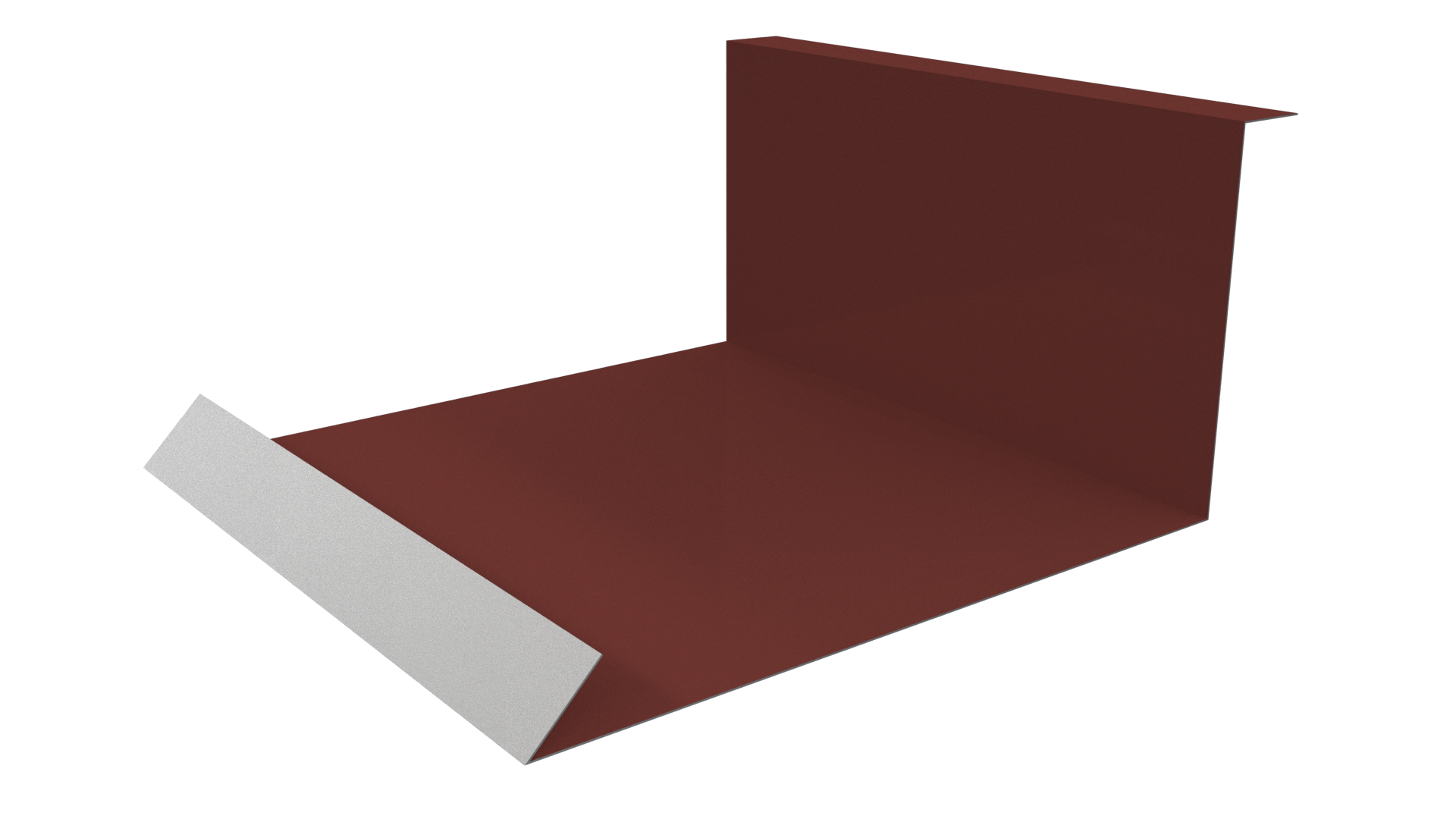 Планка примыкания нижняя 100x200x2000 мм, 3009 оксид красный глянцевый