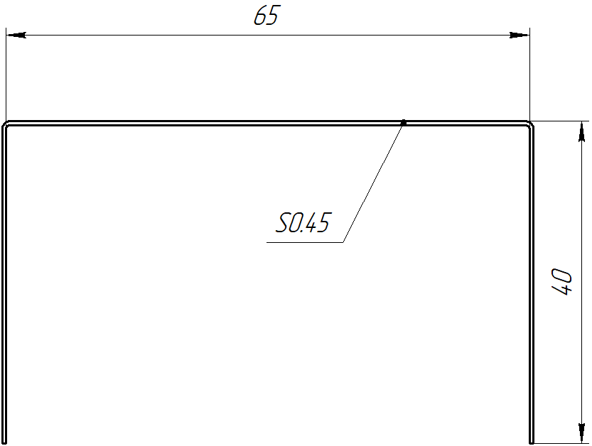 Крышка 40x65x40 мм, Античный дуб 3D