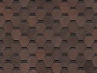 Гибкая черепица Döcke PIE Eurasia Шестигранник, Коричневый