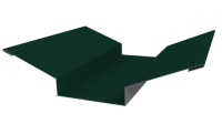 Планка ендовы верхняя 76x76x2000 мм, 6005 зеленый мох глянцевый