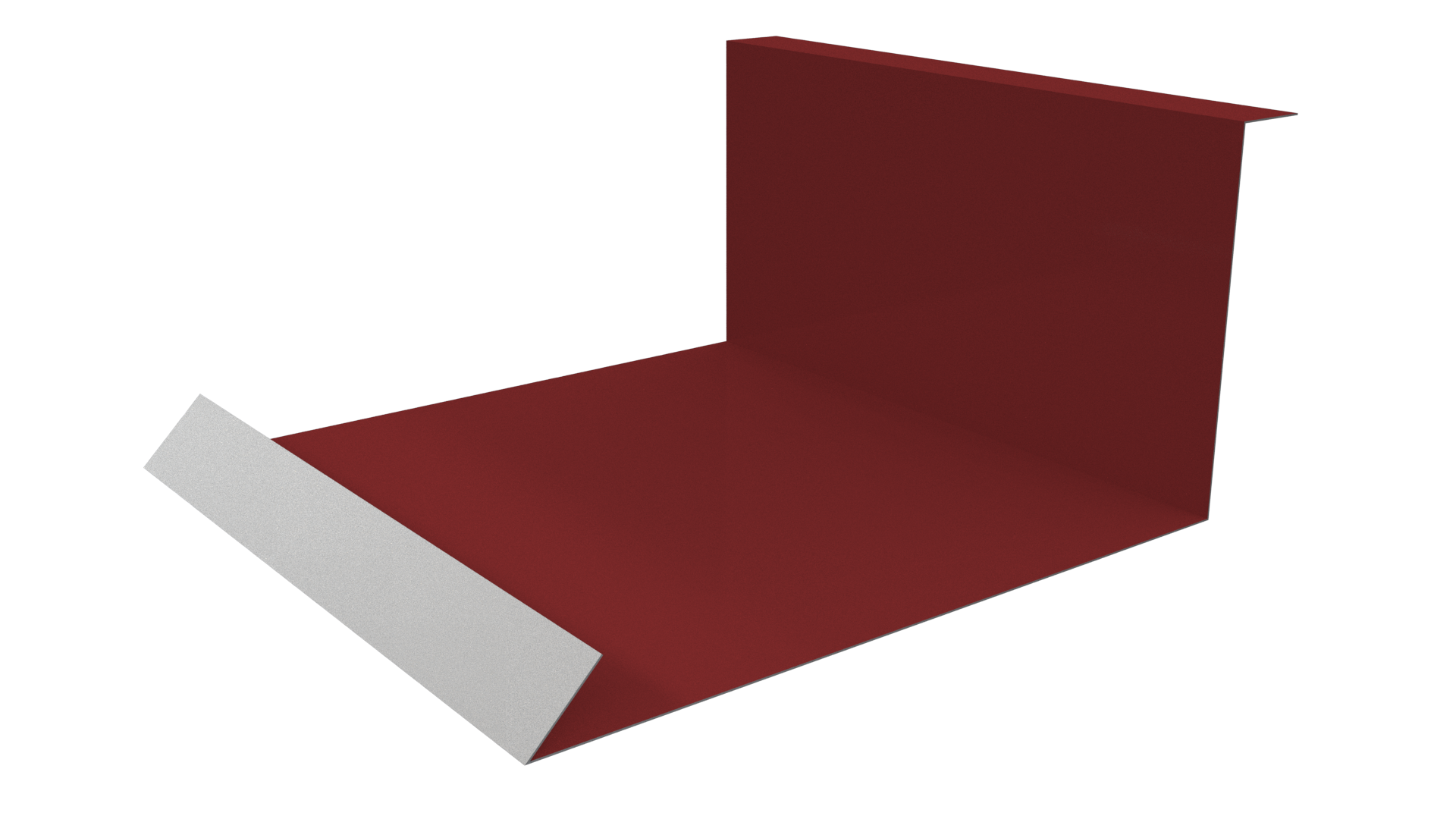 Планка примыкания нижняя 100x200x2000 мм, 3011 коричнево-красный глянцевый