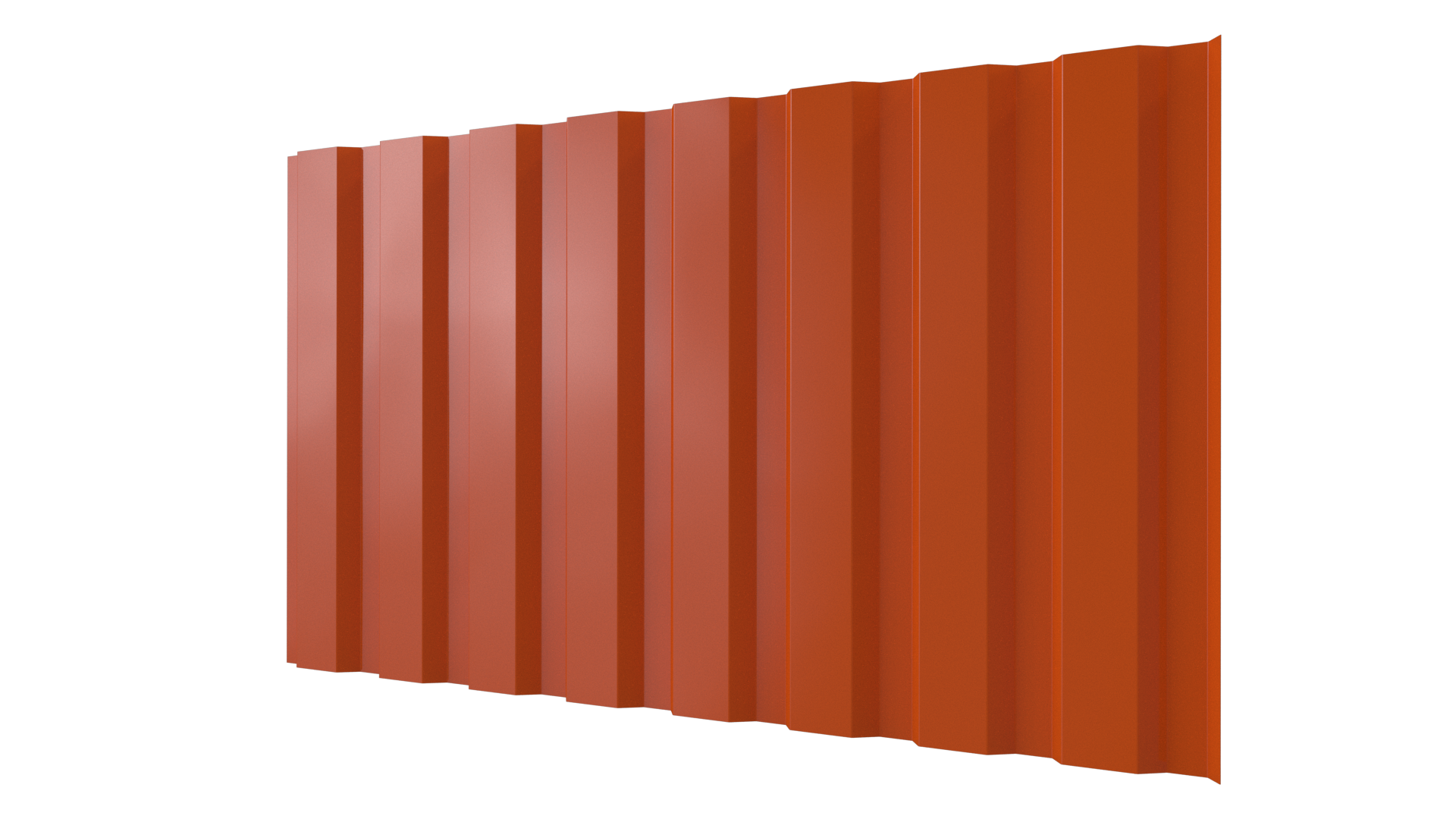 Профнастил С20A 1150/1100x0,5 мм, 2004 оранжевый глянцевый