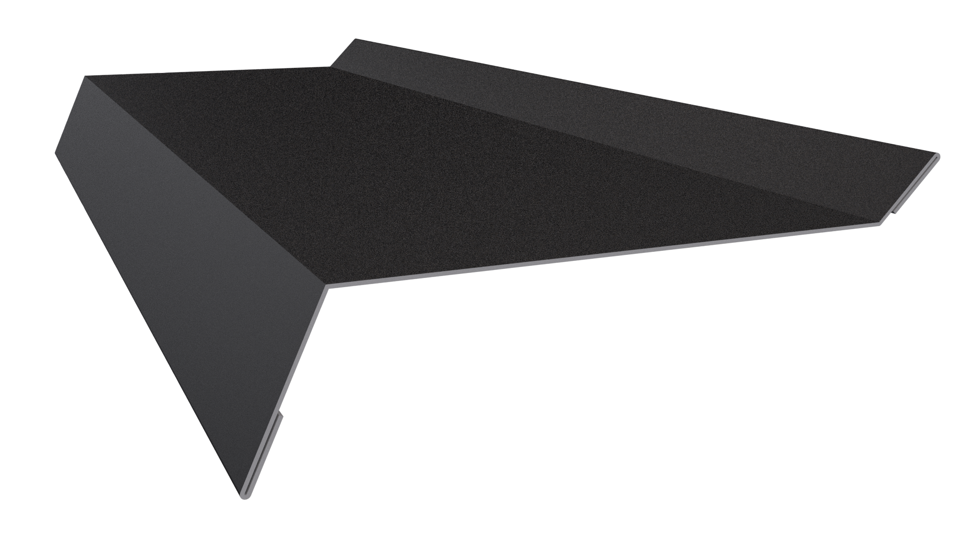 Планка примыкания в штробу 20x60x10 мм, 9005 черный янтарь матовый