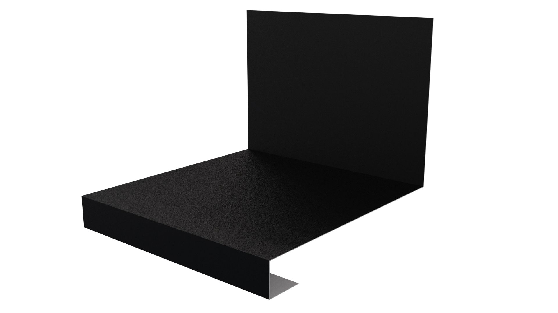 Планка примыкания нижняя к трубе фальц 140x200 мм, 9005 черный янтарь стальной бархат