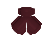 Тройник Y конька круглого 625x510 мм, 3005 винно-красный матовый