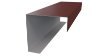 Декоративная накладка угловая 20x60x60x20 мм, 3009 оксид красный глянцевый