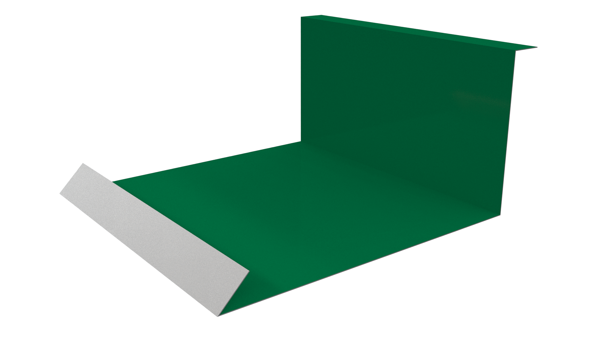 Планка примыкания нижняя 100x200x2000 мм, 6029 мятно-зеленый глянцевый
