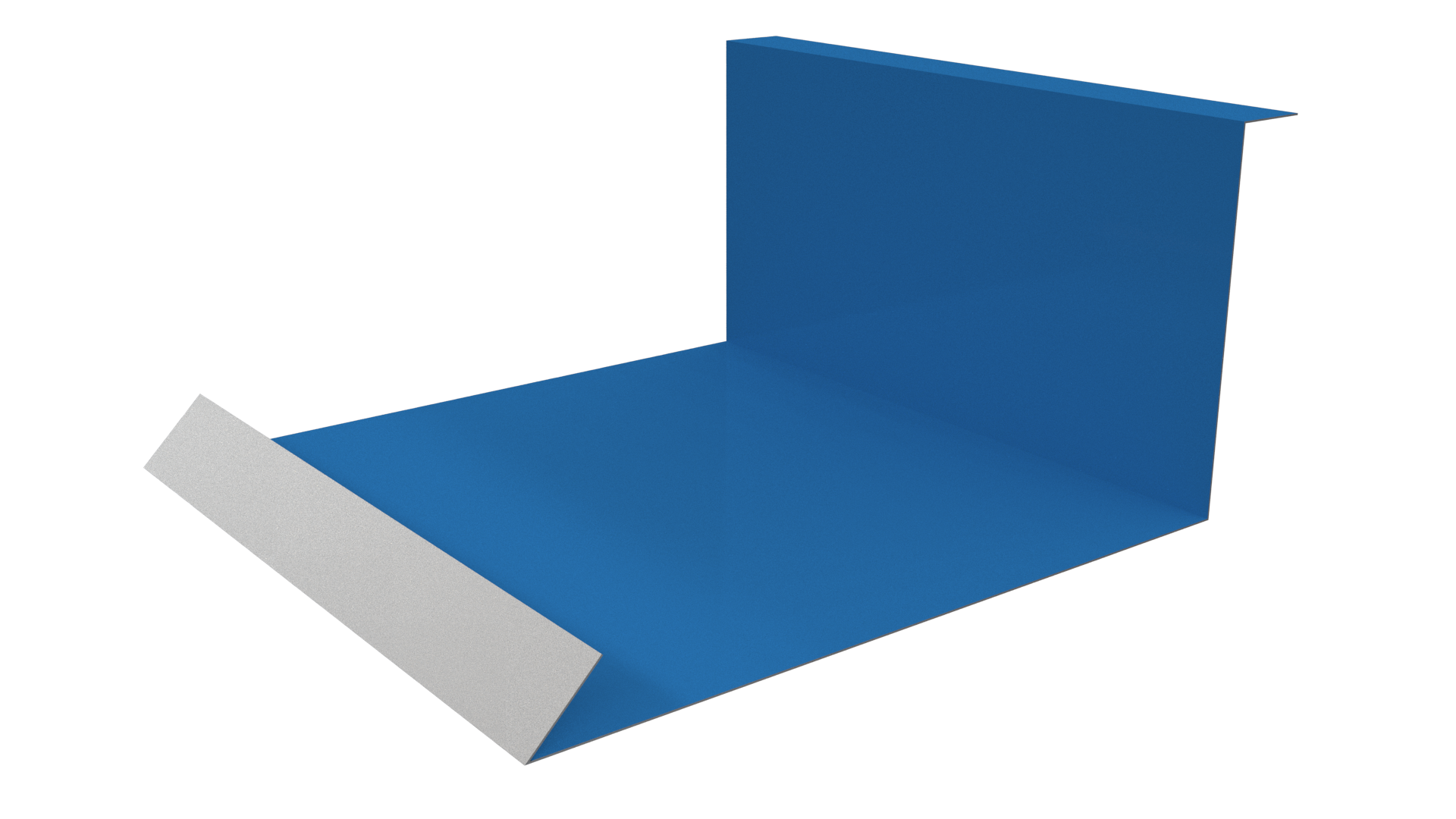 Планка примыкания нижняя 100x200x2000 мм, 5015 небесно-синий глянцевый