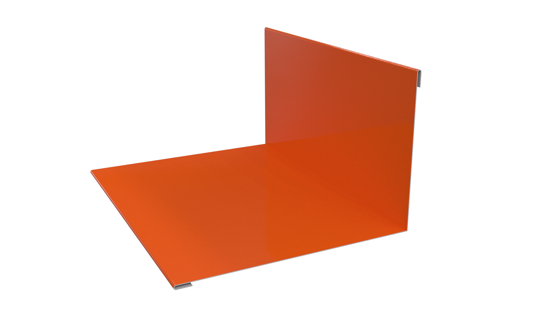 Планка примыкания верхняя 100x150x2000 мм, 2004 оранжевый глянцевый