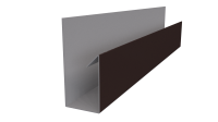 Планка П-образная Блок-хаус 30x30x2000 мм, 8017 шоколадно-коричневый PUR Pruf