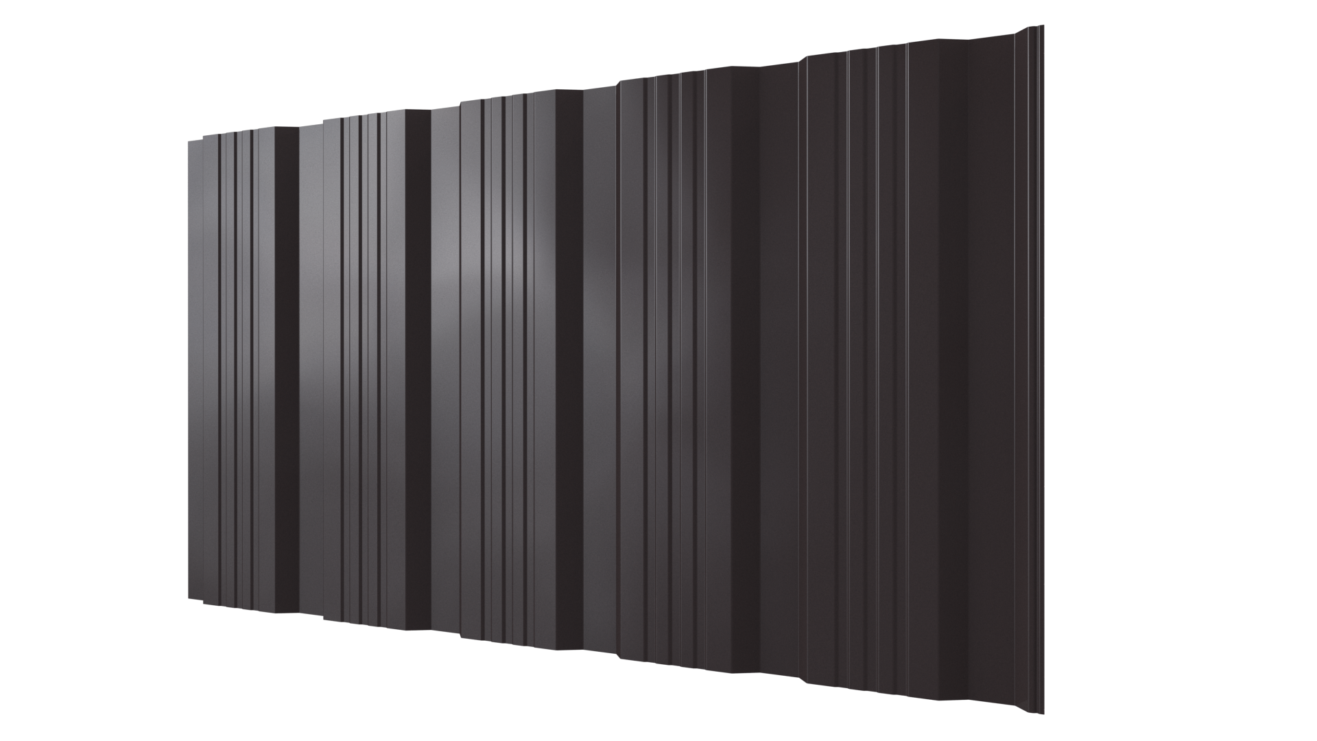 Профнастил К20 1195/1130x0,4 мм, 8019 серо-коричневый глянцевый