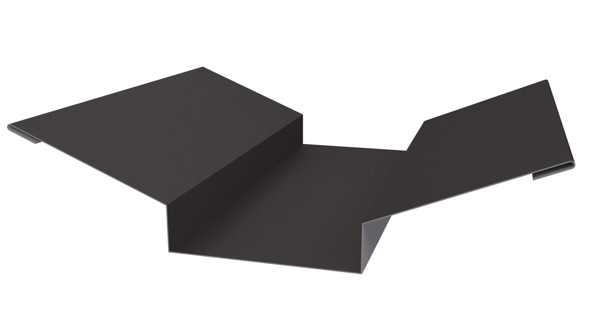 Планка ендовы верхняя 76x76x2000 мм, 8019 серо-коричневый матовый