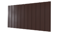 Профнастил С10 1170/1100x0,5 мм, 8017 шоколадно-коричневый PUR Pruf