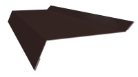Планка примыкания в штробу 20x60x10 мм, 8017 шоколадно-коричневый глянцевый