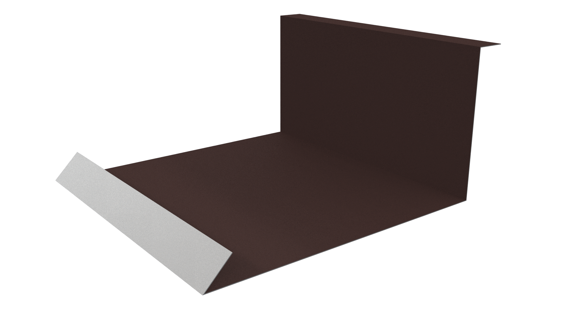 Планка примыкания нижняя 100x200x2000 мм, 8017 шоколадно-коричневый стальной бархат
