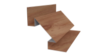 Планка угла внутреннего сложная Блок-хаус 110x2000 мм, Золотой орех 3D