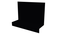 Примывание боковое фальц 25x65x130 мм, 9005 черный янтарь глянцевый