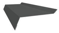 Планка примыкания в штробу 20x60x10 мм, 7005 мышино-серый глянцевый