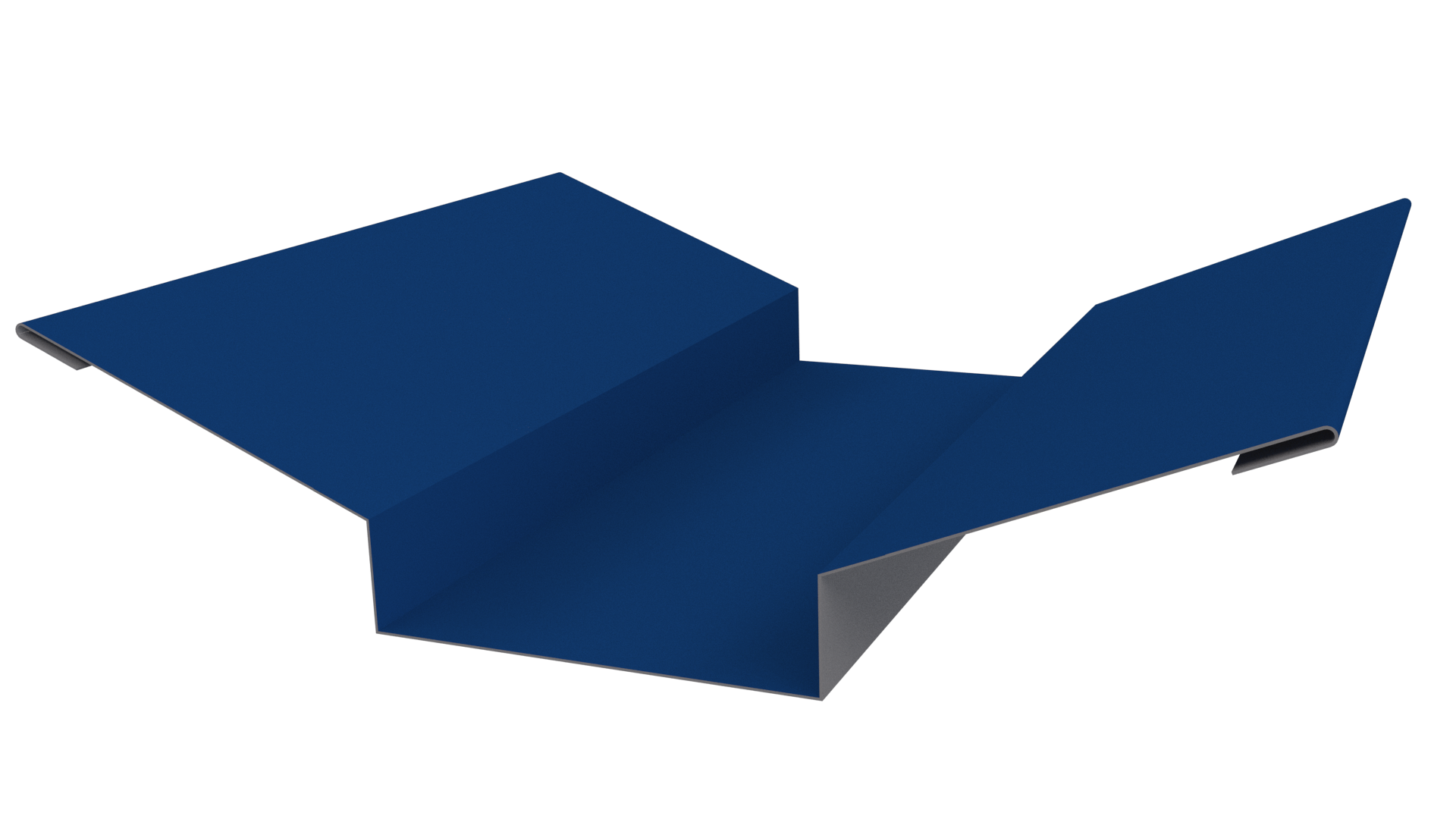 Планка ендовы верхняя 76x76x2000 мм, 5005 сигнальный синий глянцевый