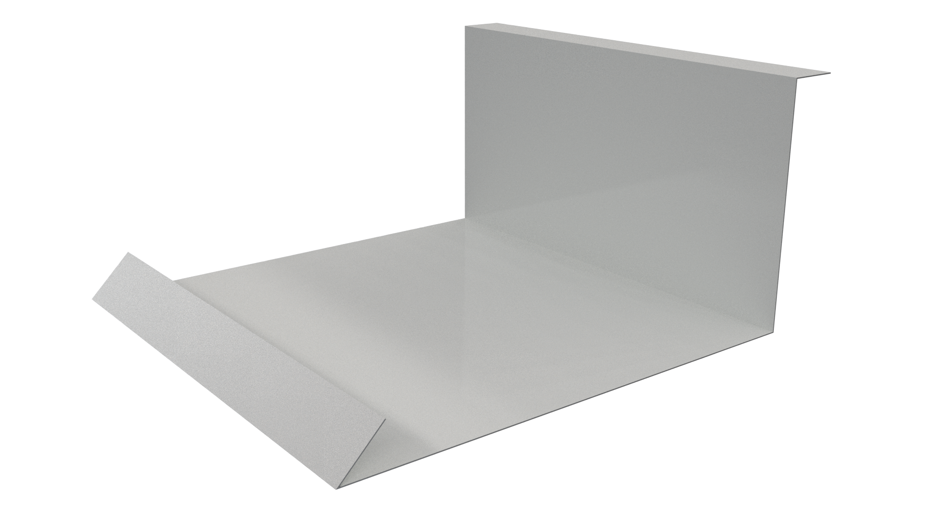 Планка примыкания нижняя 100x200x2000 мм, 7035 светло-серый глянцевый