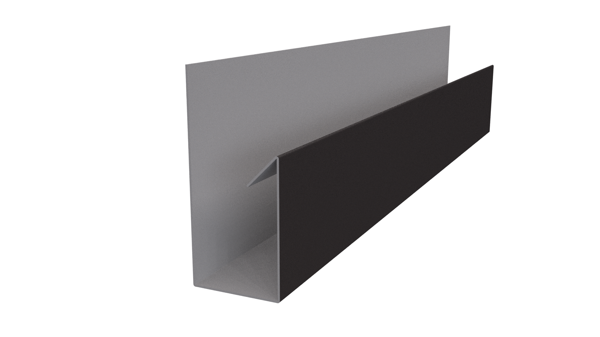 Планка П-образная Блок-хаус 30x30x2000 мм, 8019 серо-коричневый матовый
