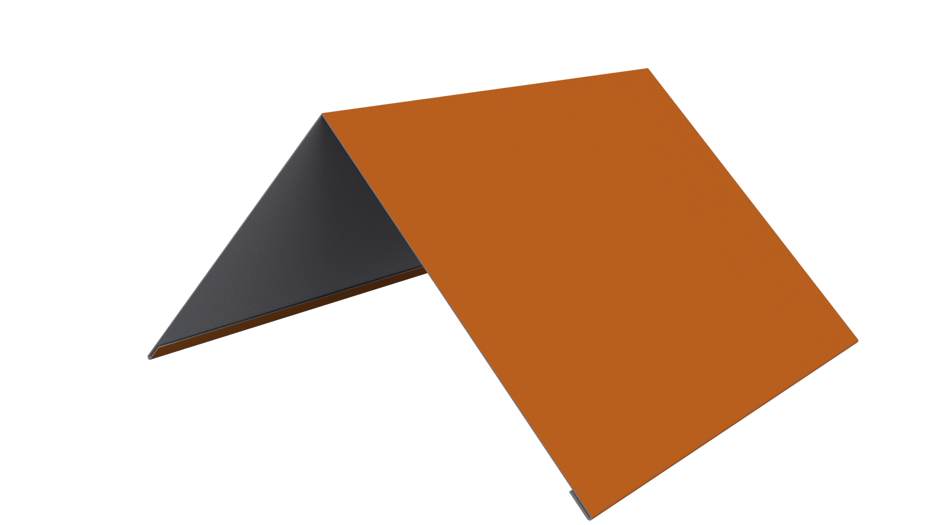 Конёк простой 150x150x2000 мм, 2011 насыщенный оранжевый глянцевый