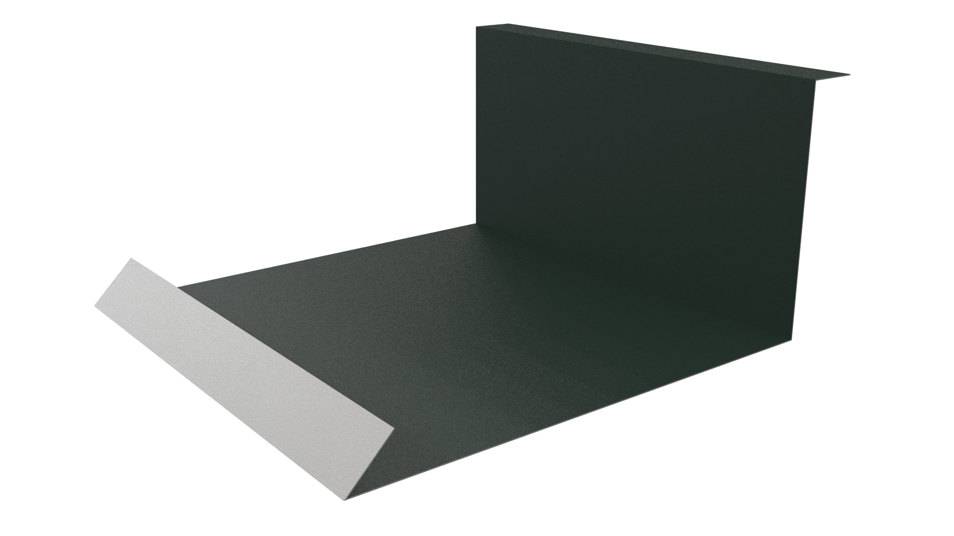 Планка примыкания нижняя 100x200x2000 мм, 6009 пихтовый зеленый матовый