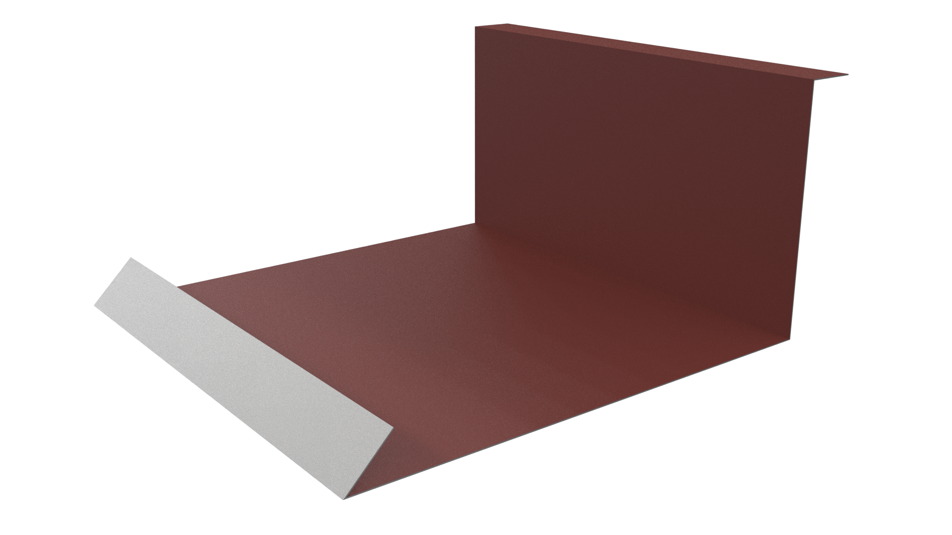 Планка примыкания нижняя 100x200x2000 мм, 3009 оксид красный матовый