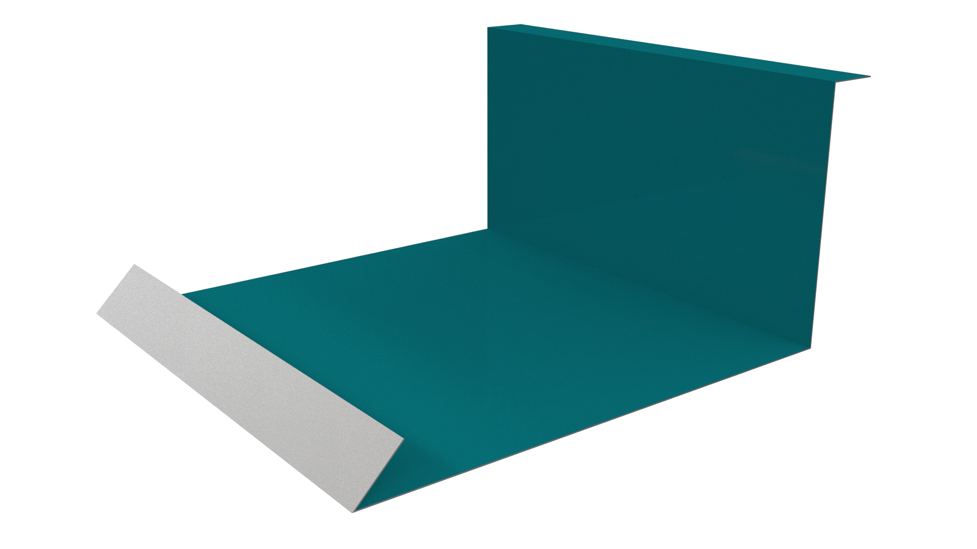 Планка примыкания нижняя 100x200x2000 мм, 5021 водная синь глянцевый