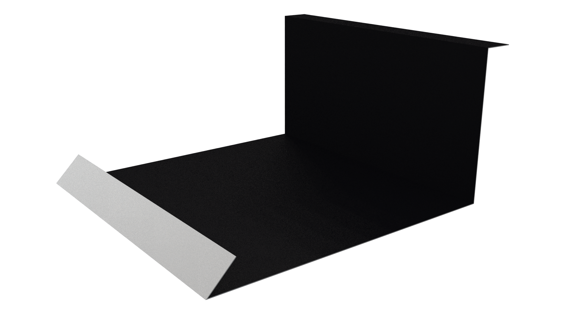 Планка примыкания нижняя 100x200x2000 мм, 9005 черный янтарь стальной бархат