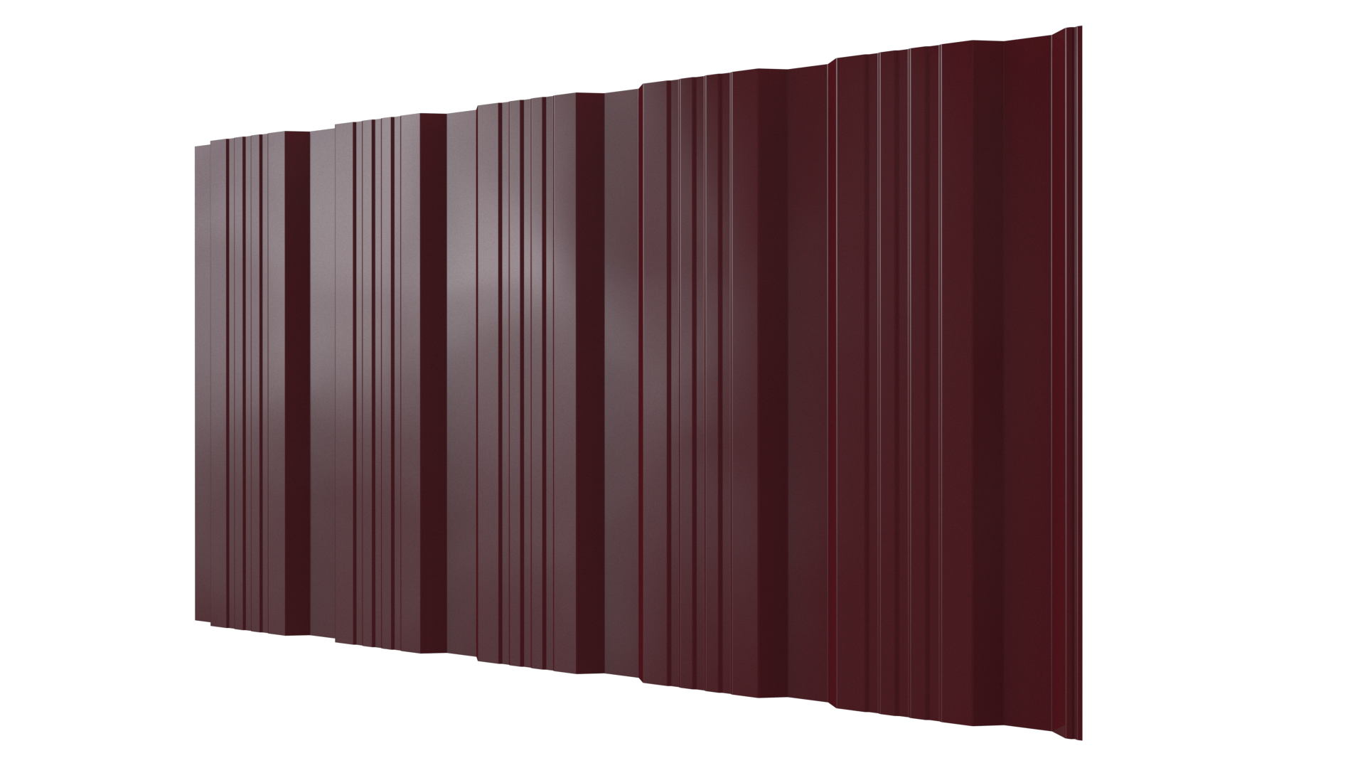 Профнастил К20 1195/1130x0,4 мм эконом, 3005 винно-красный глянцевый