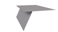 Планка карнизная фальц 130x80 мм, цинк