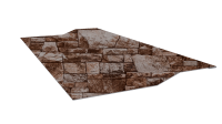 Планка крепёжная фальц 50x17x30 мм, Дикий камень