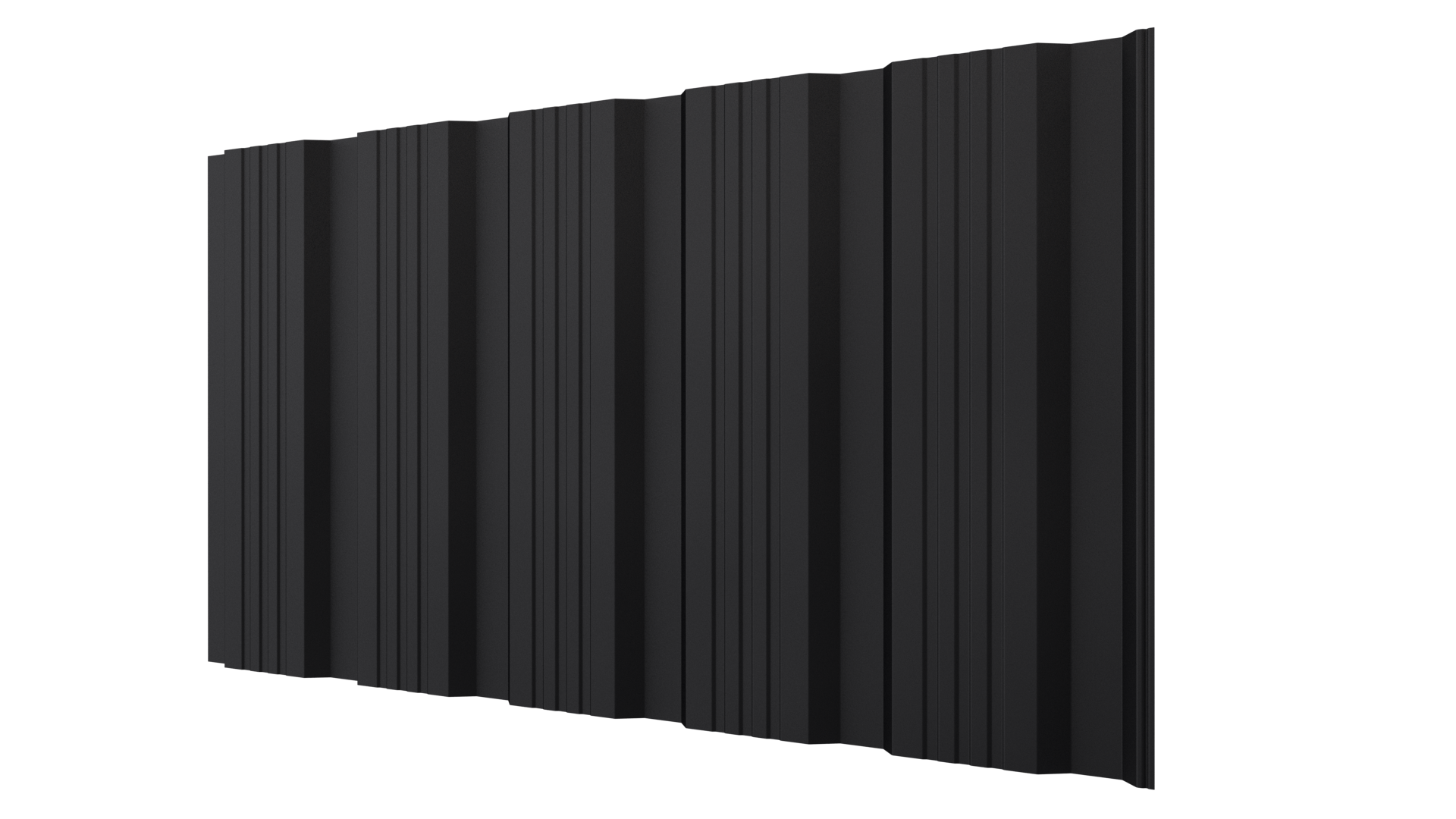 Профнастил К20 1195/1130x0,5 мм, 9005 черный янтарь стальной бархат