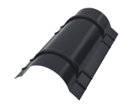 Конёк круглый R110x2000 мм, 7024 графитовый серый глянцевый