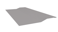 Планка крепёжная фальц 50x17x29 мм, 7047 телегрей 4 глянцевый