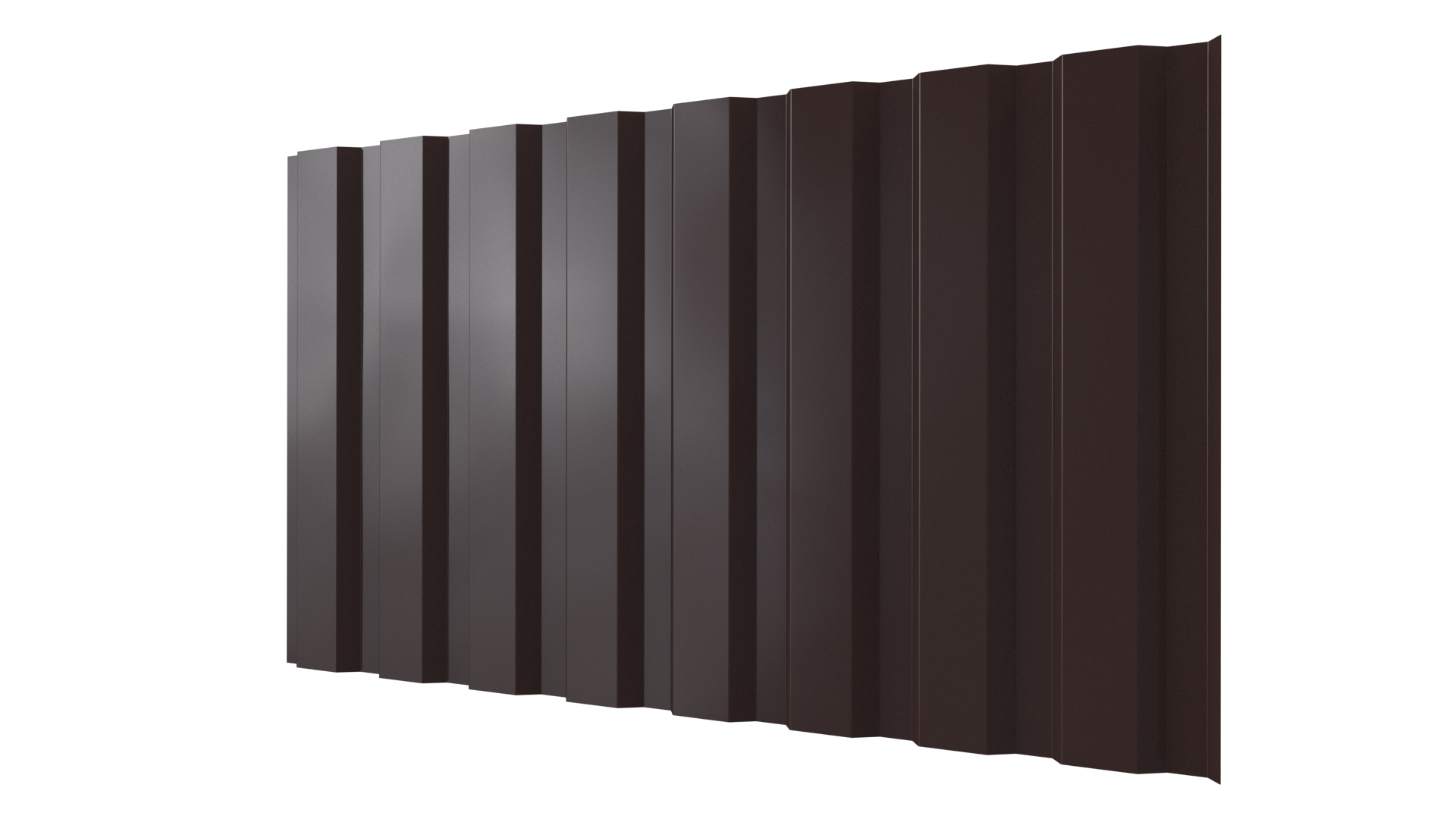 Профнастил С20A 1150/1100x0,45 мм, 8017 шоколадно-коричневый глянцевый