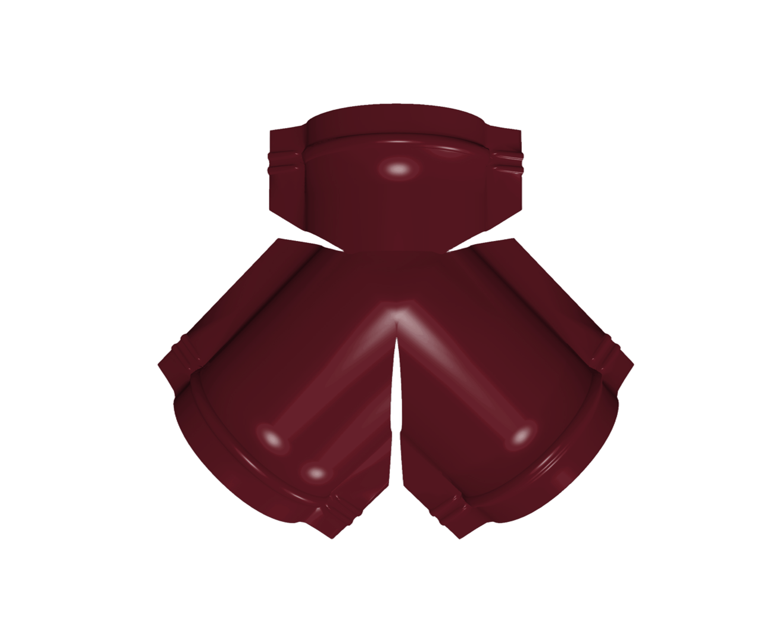 Тройник Y конька круглого 625x510 мм, 3005 винно-красный глянцевый