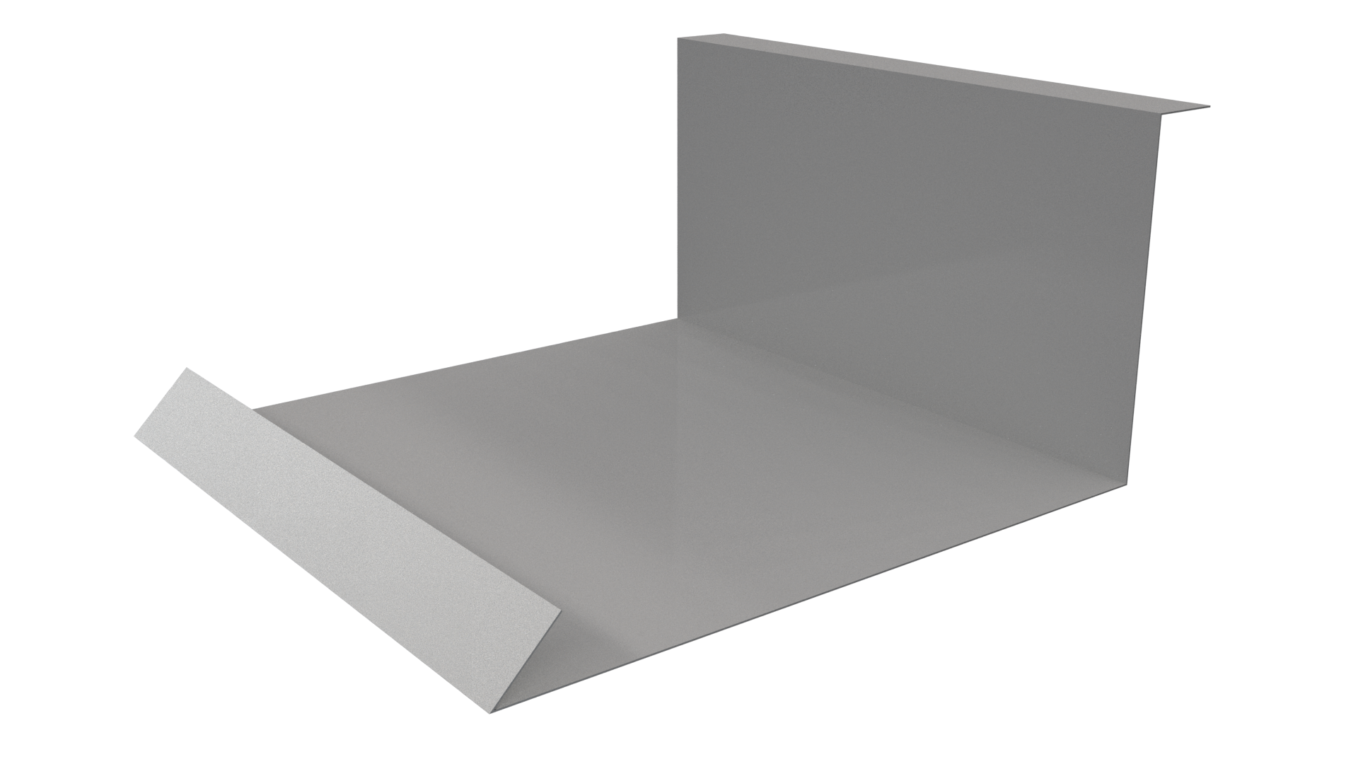 Планка примыкания нижняя 100x200x2000 мм, 9006 бело-алюминиевый глянцевый