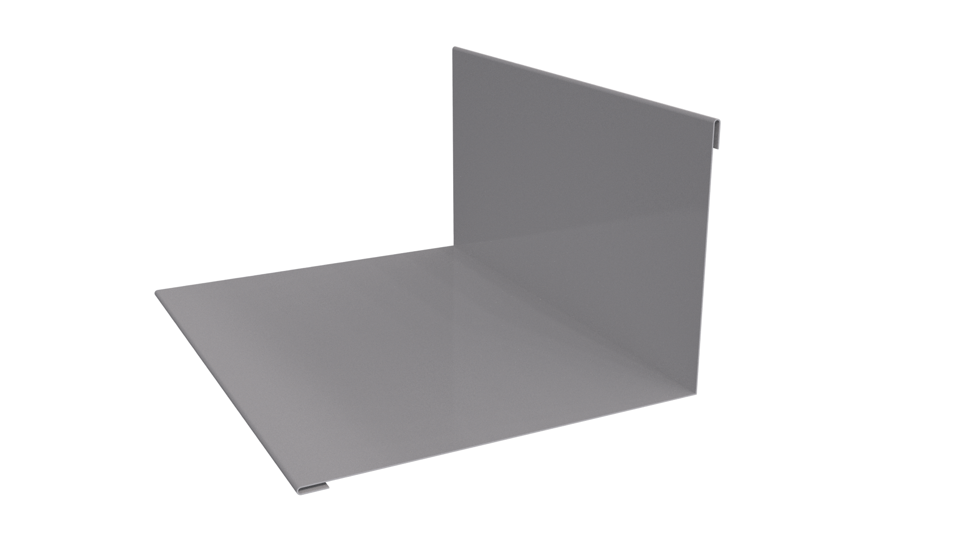 Планка примыкания верхняя 100x150x2000 мм, 7004 сигнальный серый глянцевый