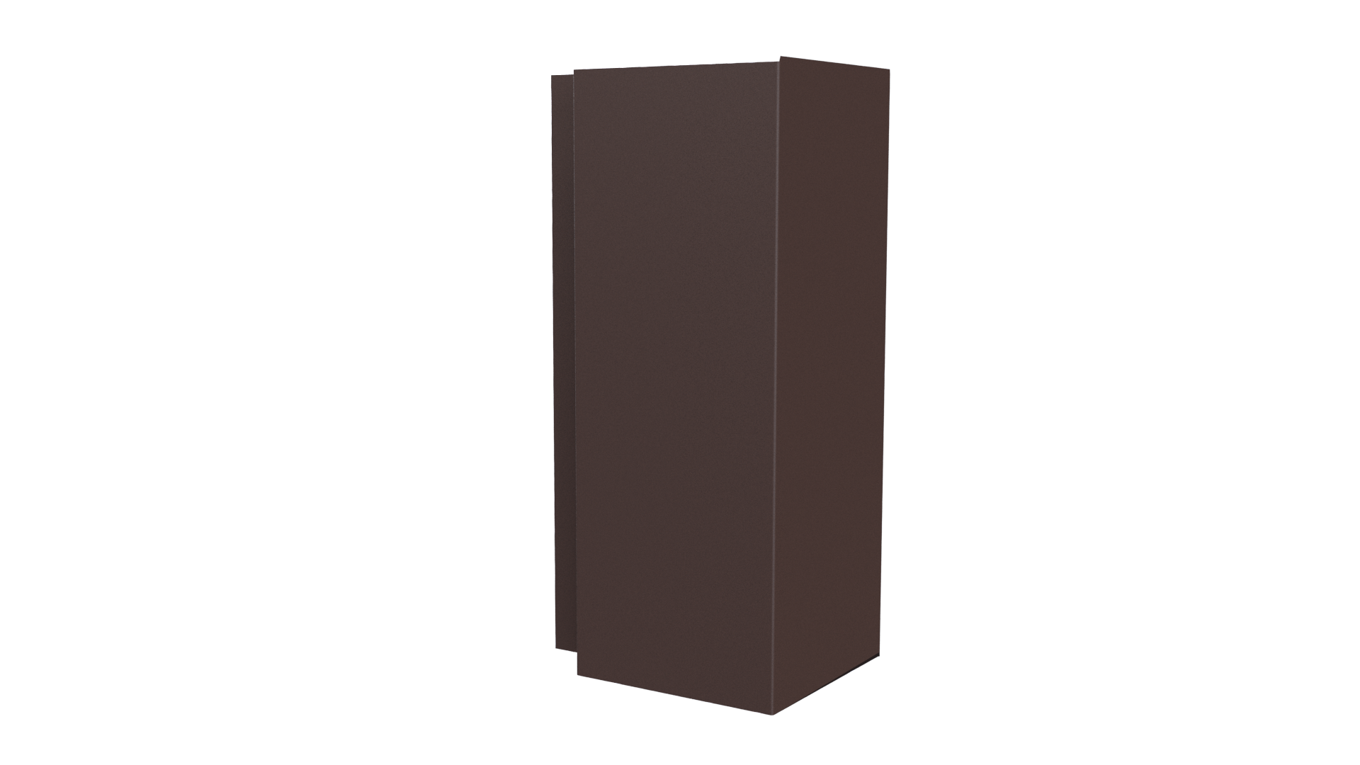 Планка угла наружного сложная Блок-хаус 110x110x2000 мм, 8017 шоколадно-коричневый матовый