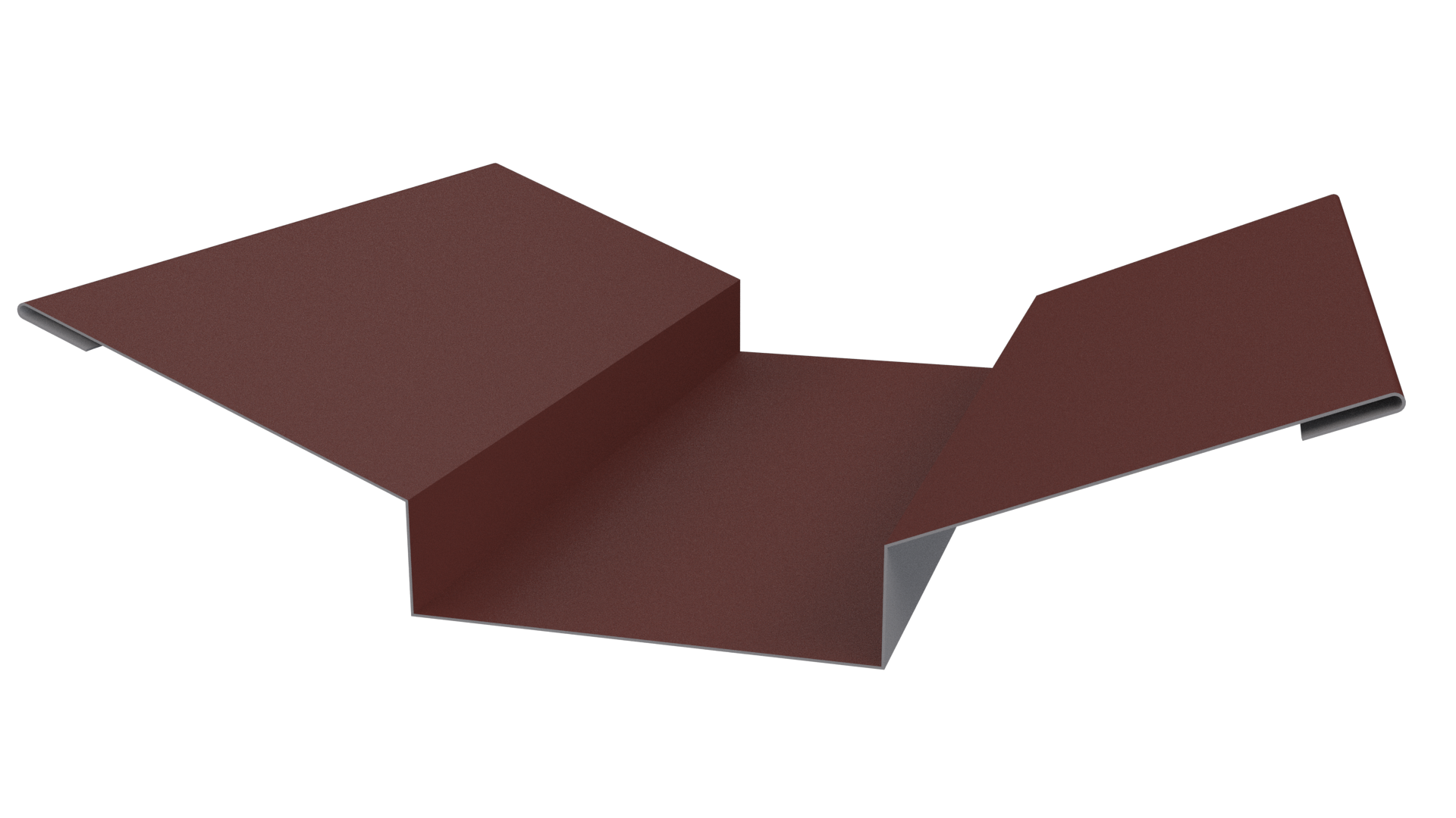 Планка ендовы верхняя 76x76x2000 мм, 3009 оксид красный матовый