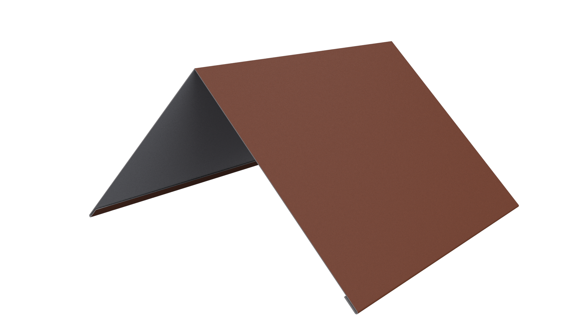 Конёк простой 150x150x2000 мм, 8004 медно-коричневый матовый